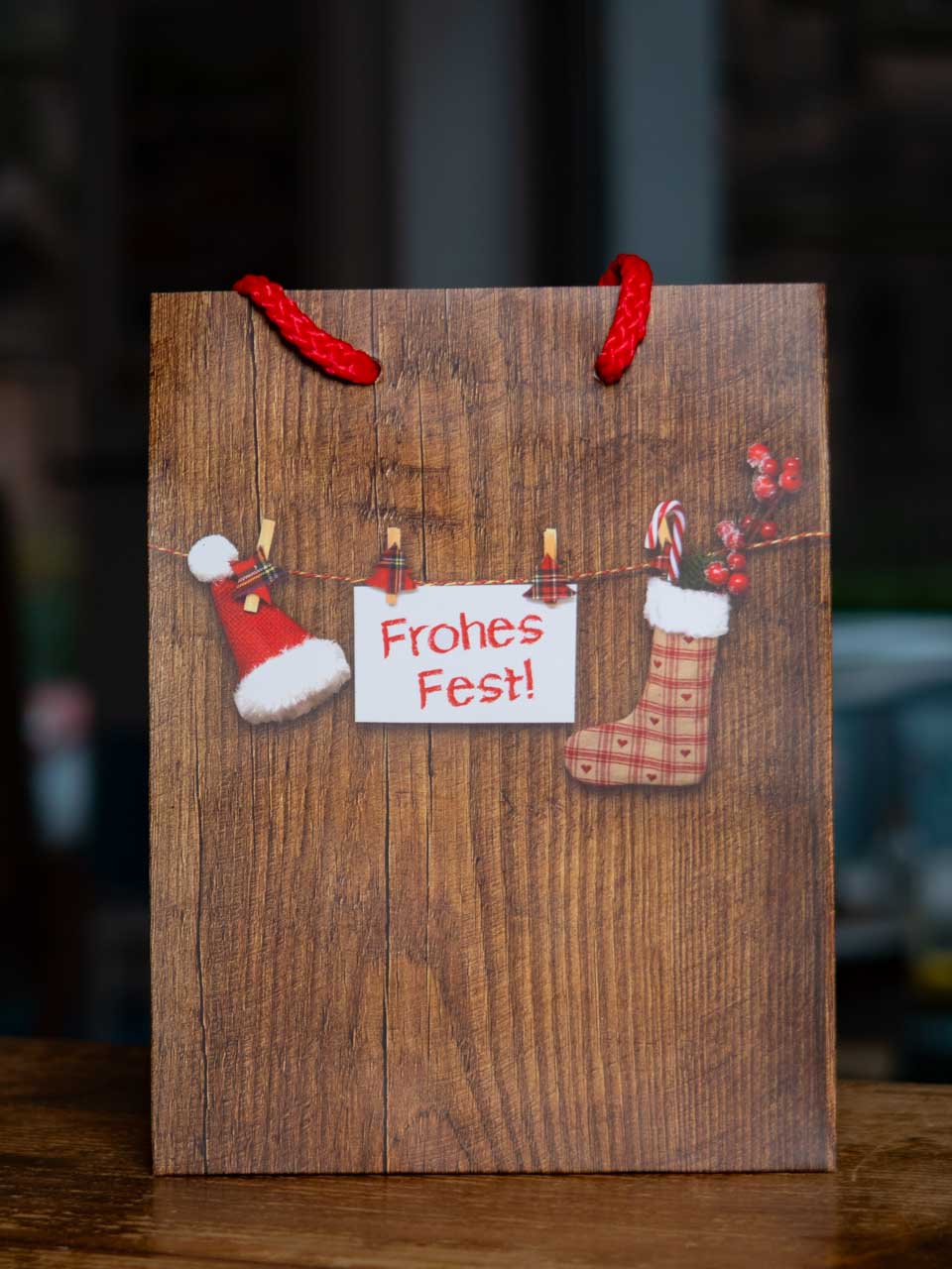 Geschenktasche Frohes Fest - klein