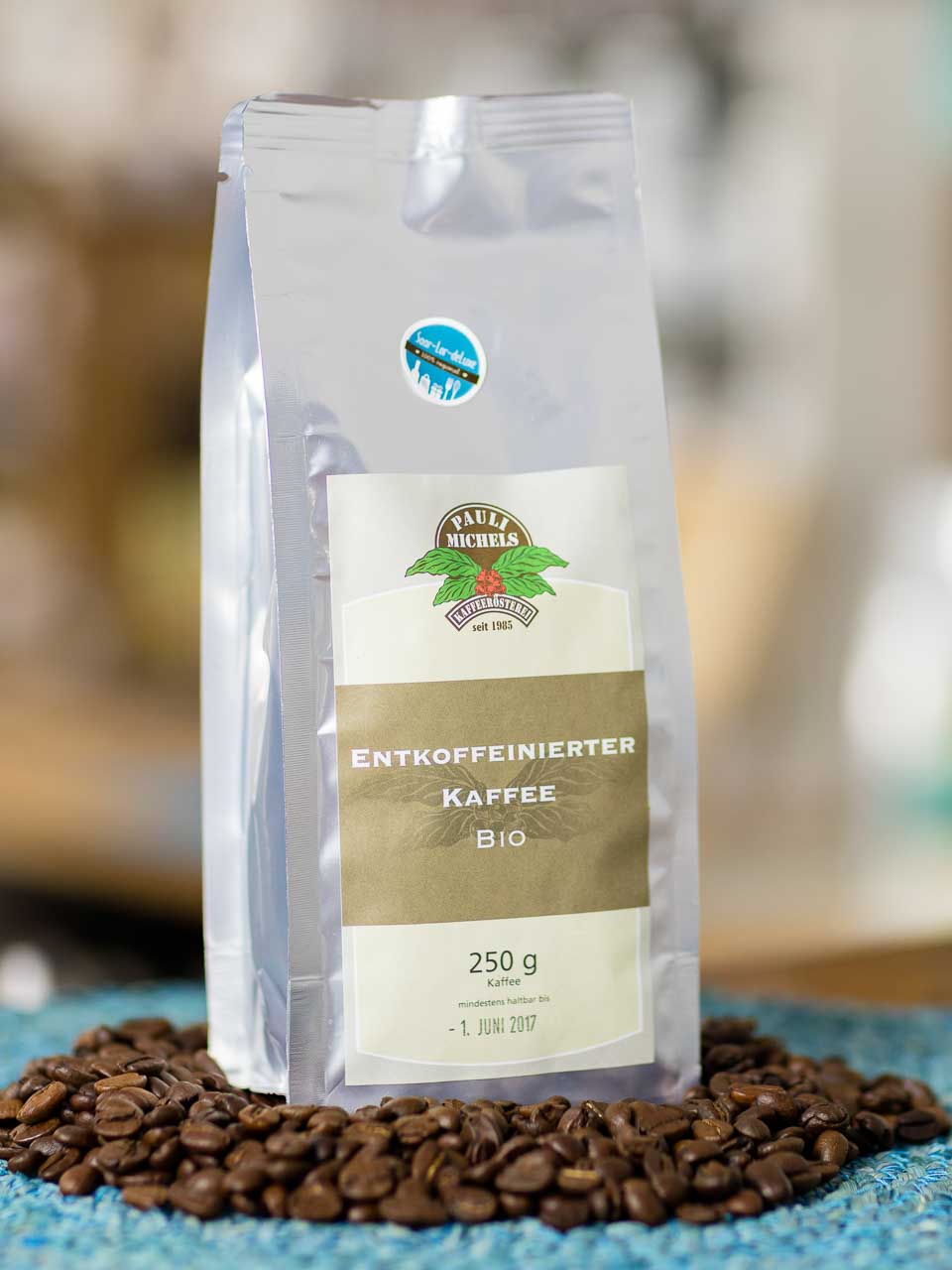 BIO entkoffeinierter Kaffee (Bohnen)