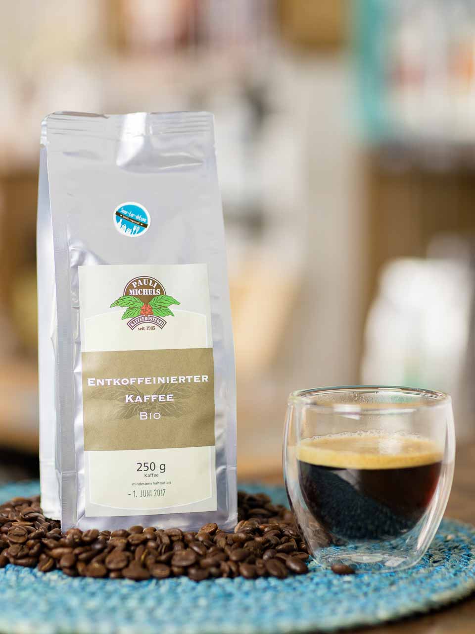 BIO entkoffeinierter Kaffee (Bohnen)