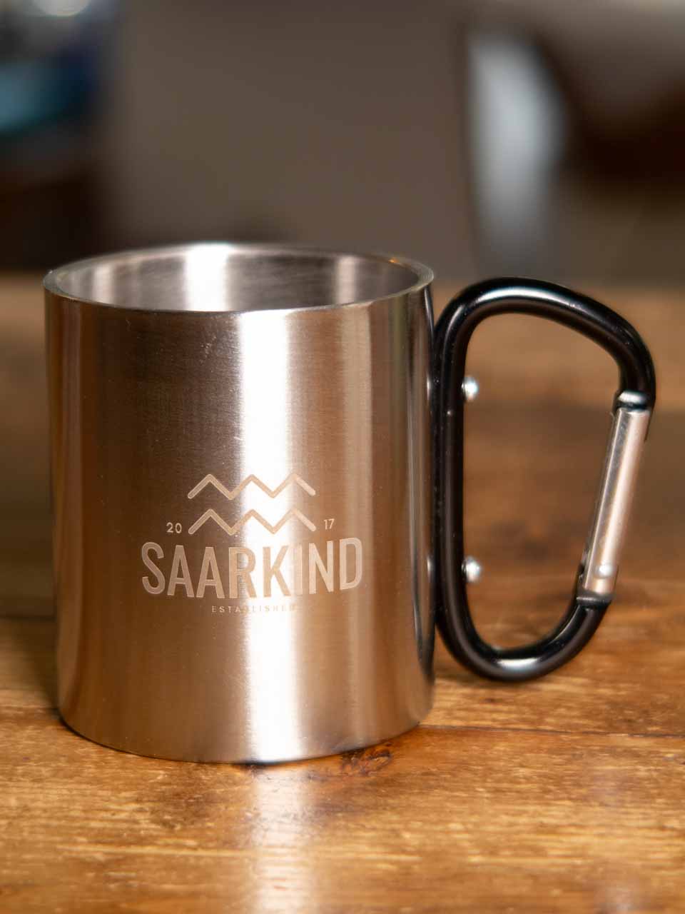 Saarkind Edelstahl Becher mit Karabiner