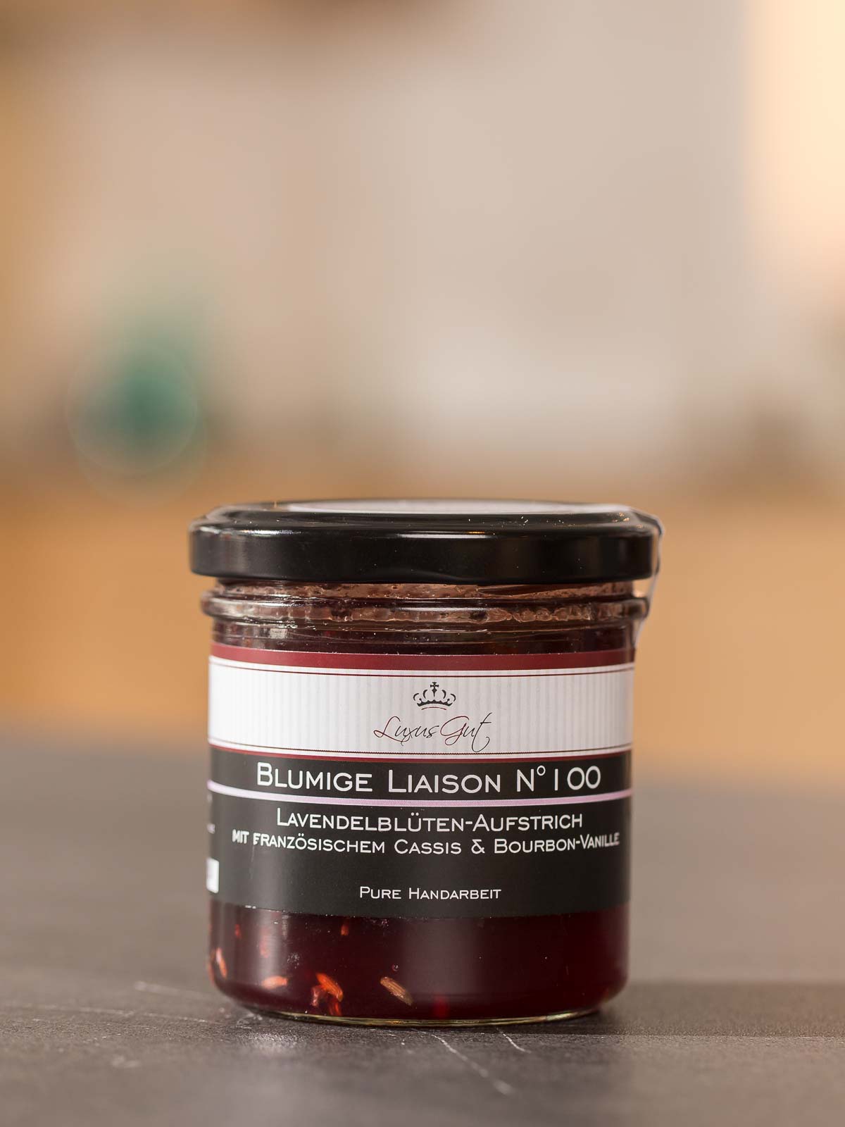 Lavendelblüten Aufstrich mit französischem Cassis und Bourbon-Vanille