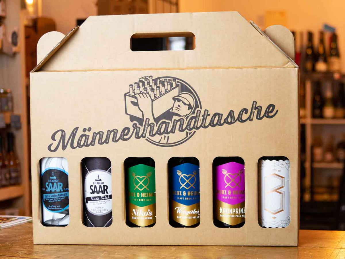 Männer-Handtasche für 6 Biere