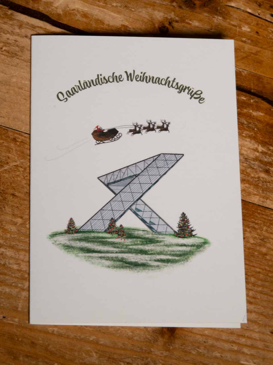 Saarländische Weihnachtsgrüße Karte Saarpolygon