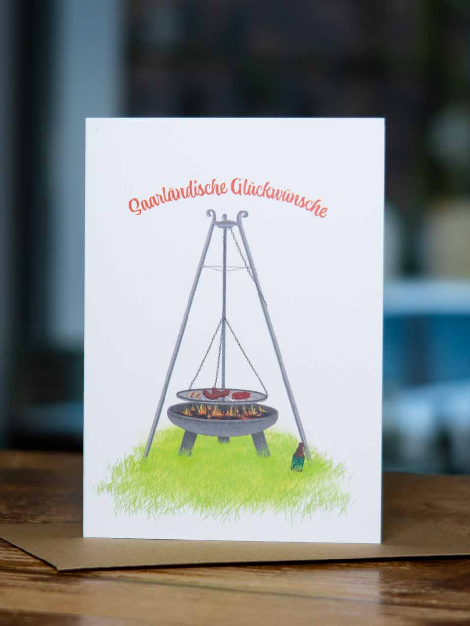Saarländische Glückwunsch Karte - Schwenker