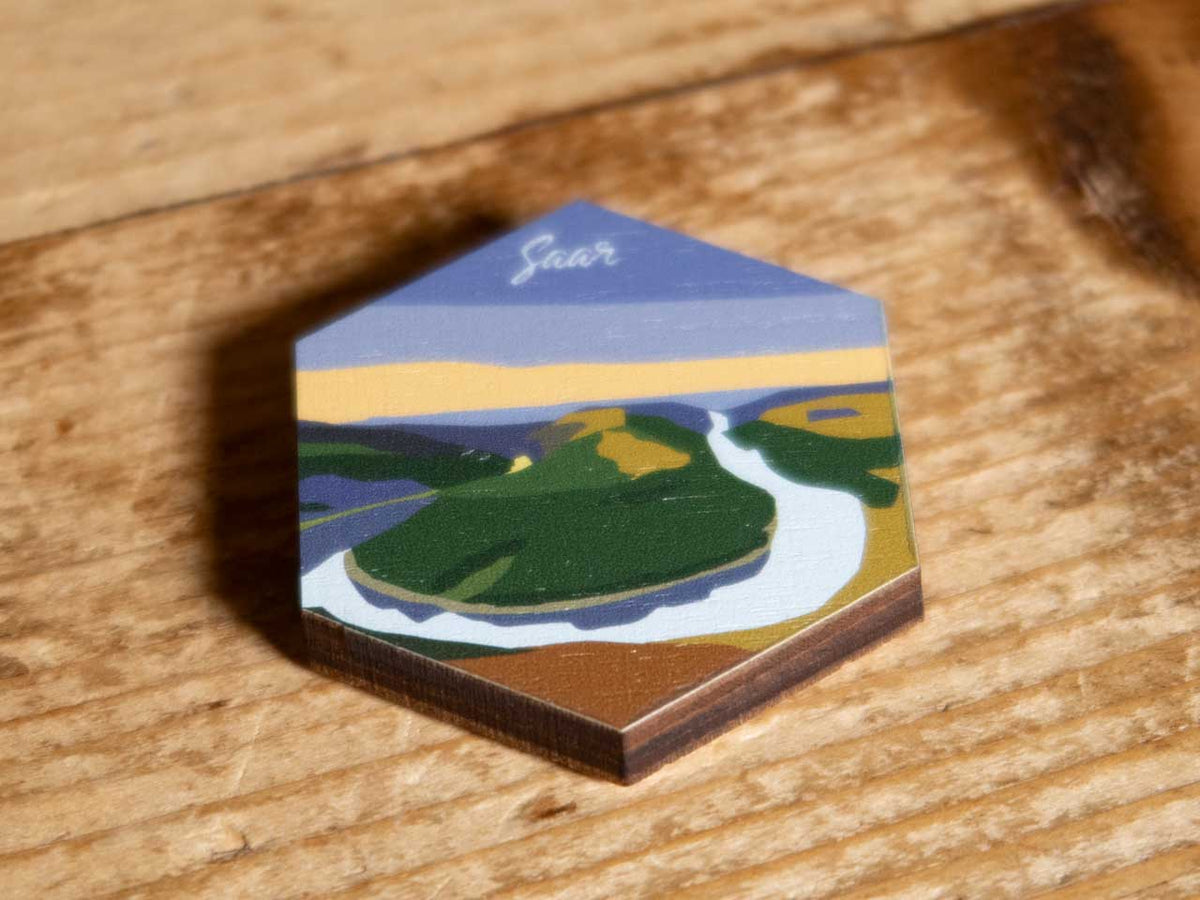 Saarschleife Magnet aus Holz