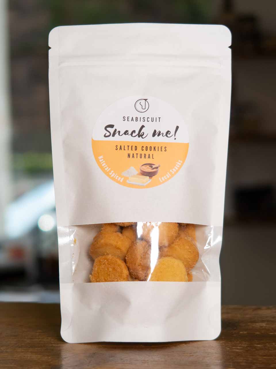 Salzige Snack Cookies natur